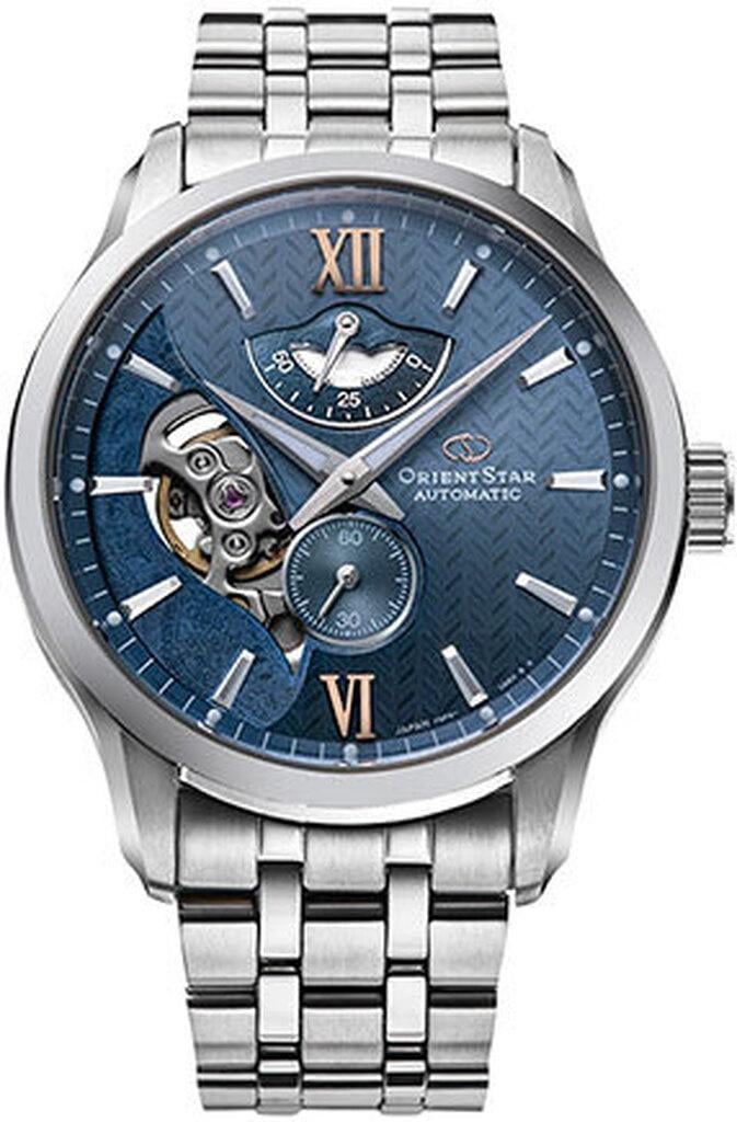 Мужские наручные часы Orient Star Contemporary Layered Skeleton RE-AV0B08L00B со стальным корпусом/сапфировым стеклом WR 100 м Синий (3124658606)
