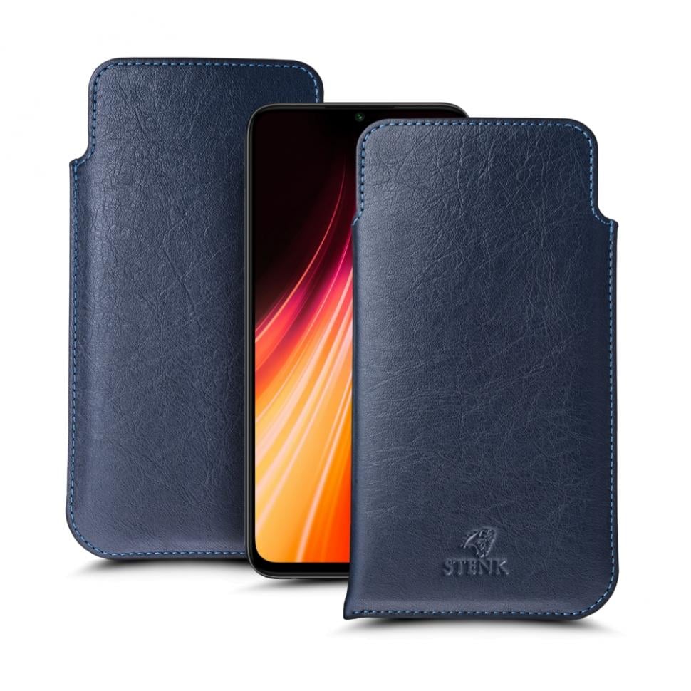 Футляр Stenk Elegance для Xiaomi Redmi Note 8 (2021) Синий (69969)