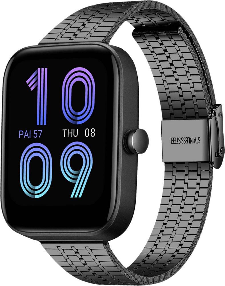 Браслет металлический Counic для Amazfit Bip 3/Pro Black (34039-2B)