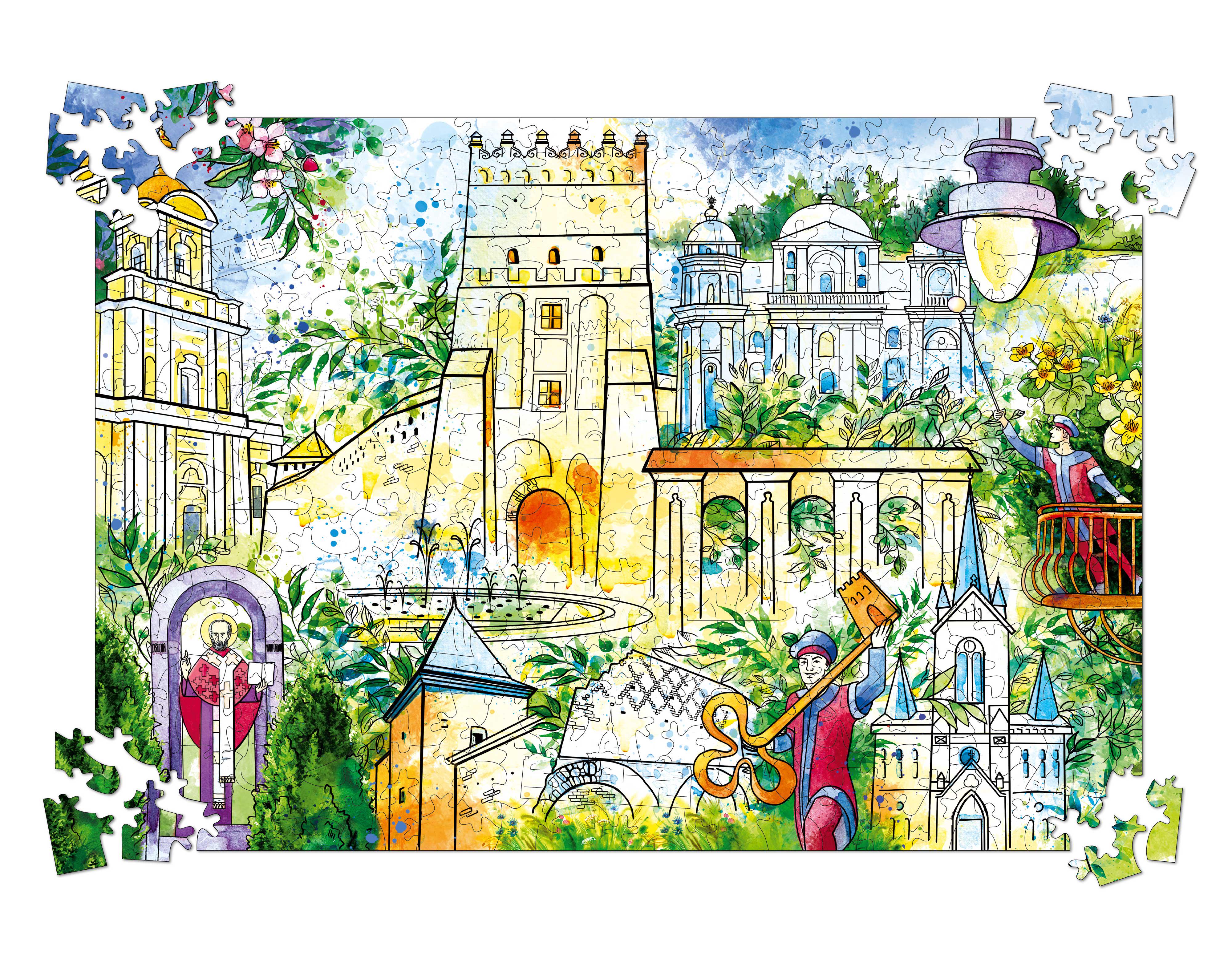 Пазл дерев'яний фігурний Луцьк 300 ел. (30821457)