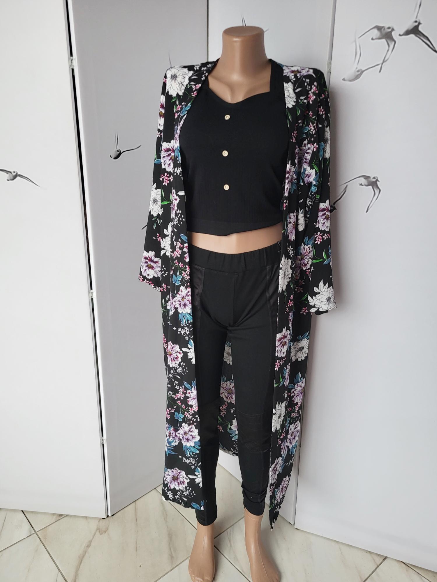 Накидка кимоно женская удлиненная Only 14615 4XL Черный (54) - фото 5 Накидка кимоно женская удлиненная Only 14615 4XL Черный (54) - фото 5