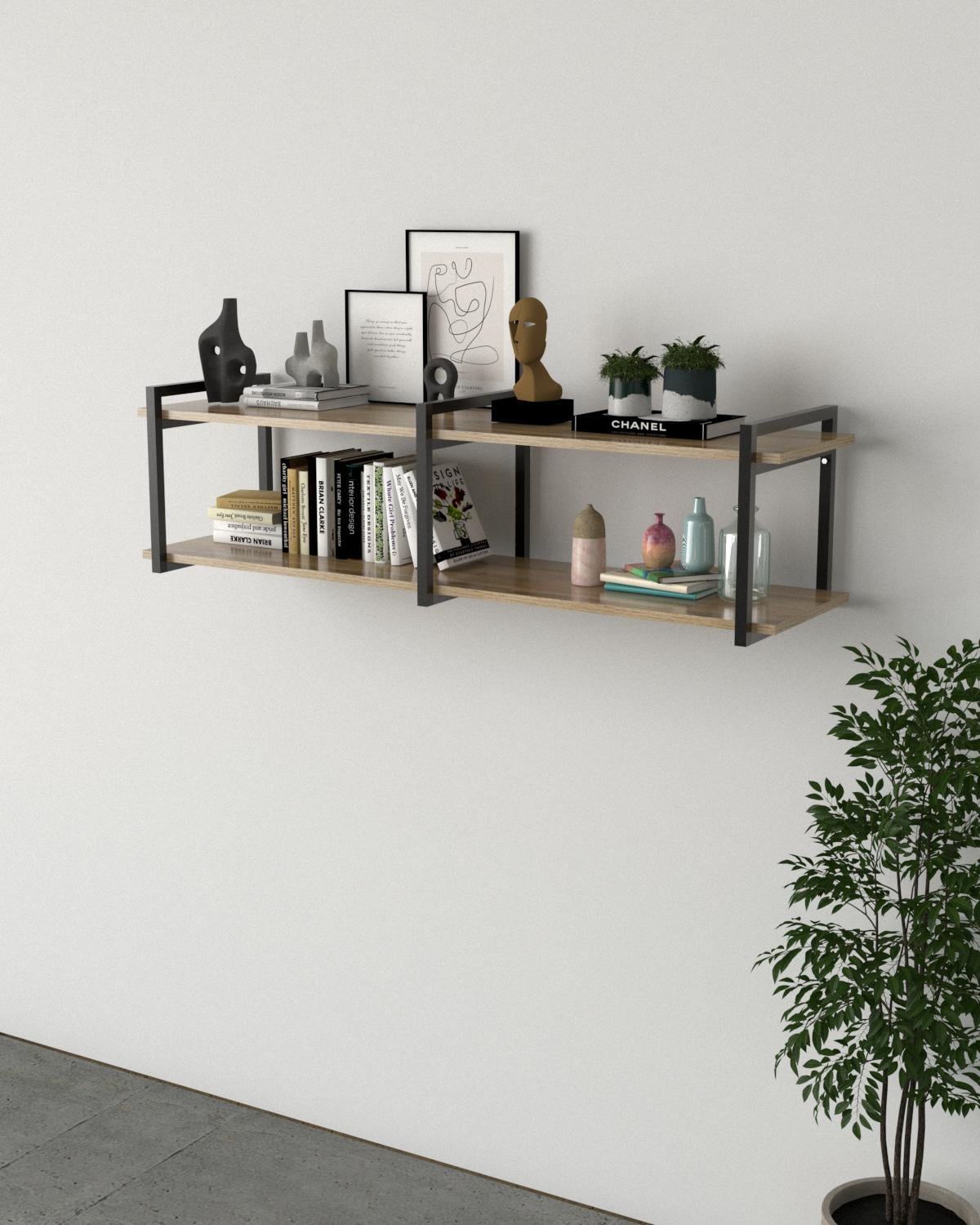 Полка настенная EcoLoft Верония DSP-1379-1 в стиле лофт Дуб Аппалачи (32174441)