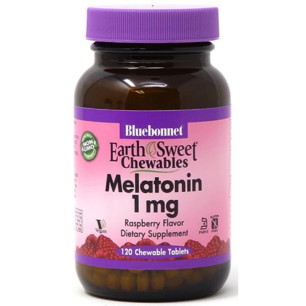 Мелатонин для сна Bluebonnet Nutrition Earth Sweet Chewables Melatonin 1 мг 120 жев. табл. Raspberry (000024840)