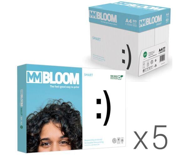 Офісний папір Bloom MM Smart А4 В 80 г/м2 5 шт. х 500 аркушів Білий (17661) - фото 2