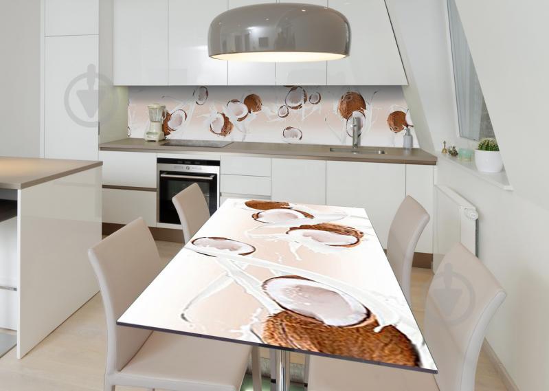 Наклейка 3Д виниловая на стол Zatarga «Кокосовое молоко» 650х1200 мм (Z182510st)