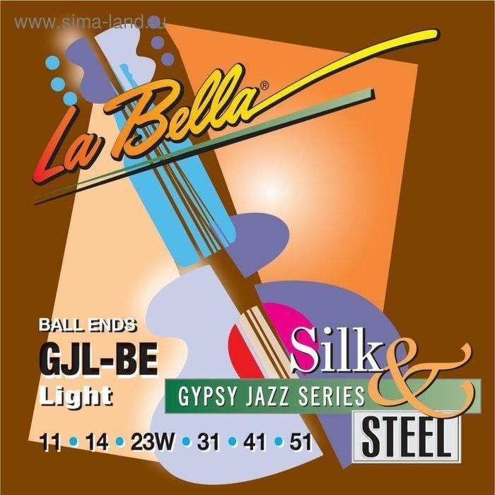 Струны для акустической/джипси/джаз гитары La Bella Gypsy Jazz Silk And Steel GJL-BE 11-51 Ball End (121485) Струны для акустической/джипси/джаз гитары La Bella Gypsy Jazz Silk And Steel GJL-BE 11-51 Ball End (121485)