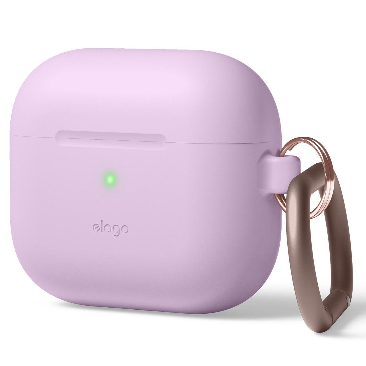 Чехол для наушников с карабином Elago Hang Silicone Case for Airpods 3rd Gen, Lavender (EAP3HG-HANG-LV)