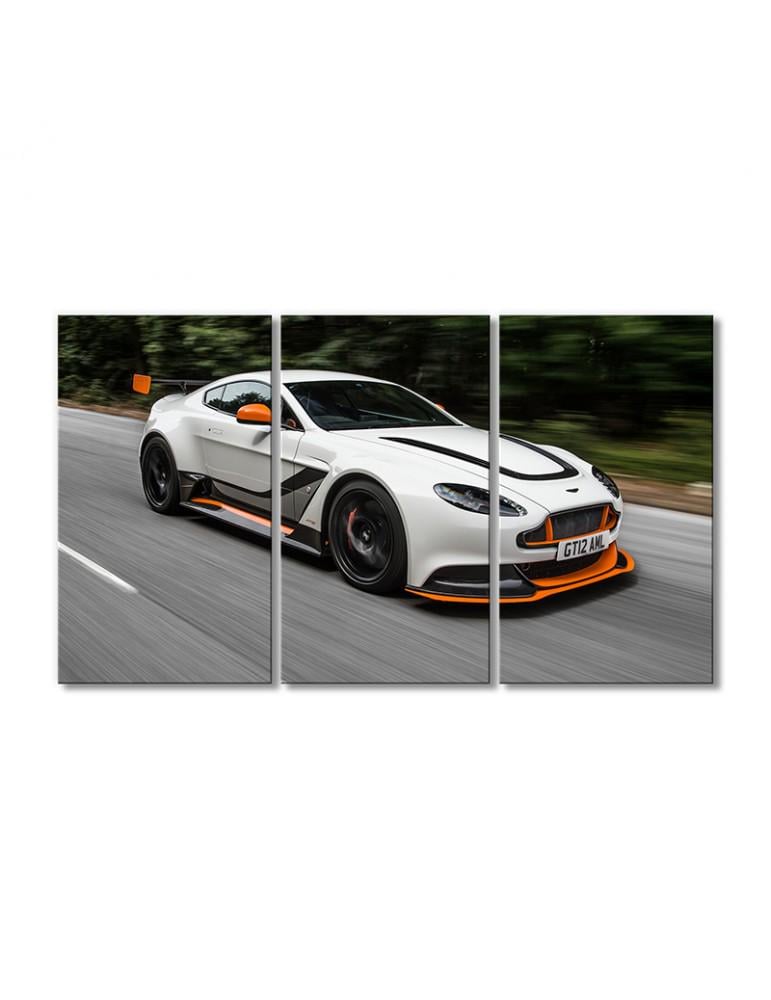 Картина модульная Спортивный автомобиль Астон Мартин 3 модуля 80x120 см
