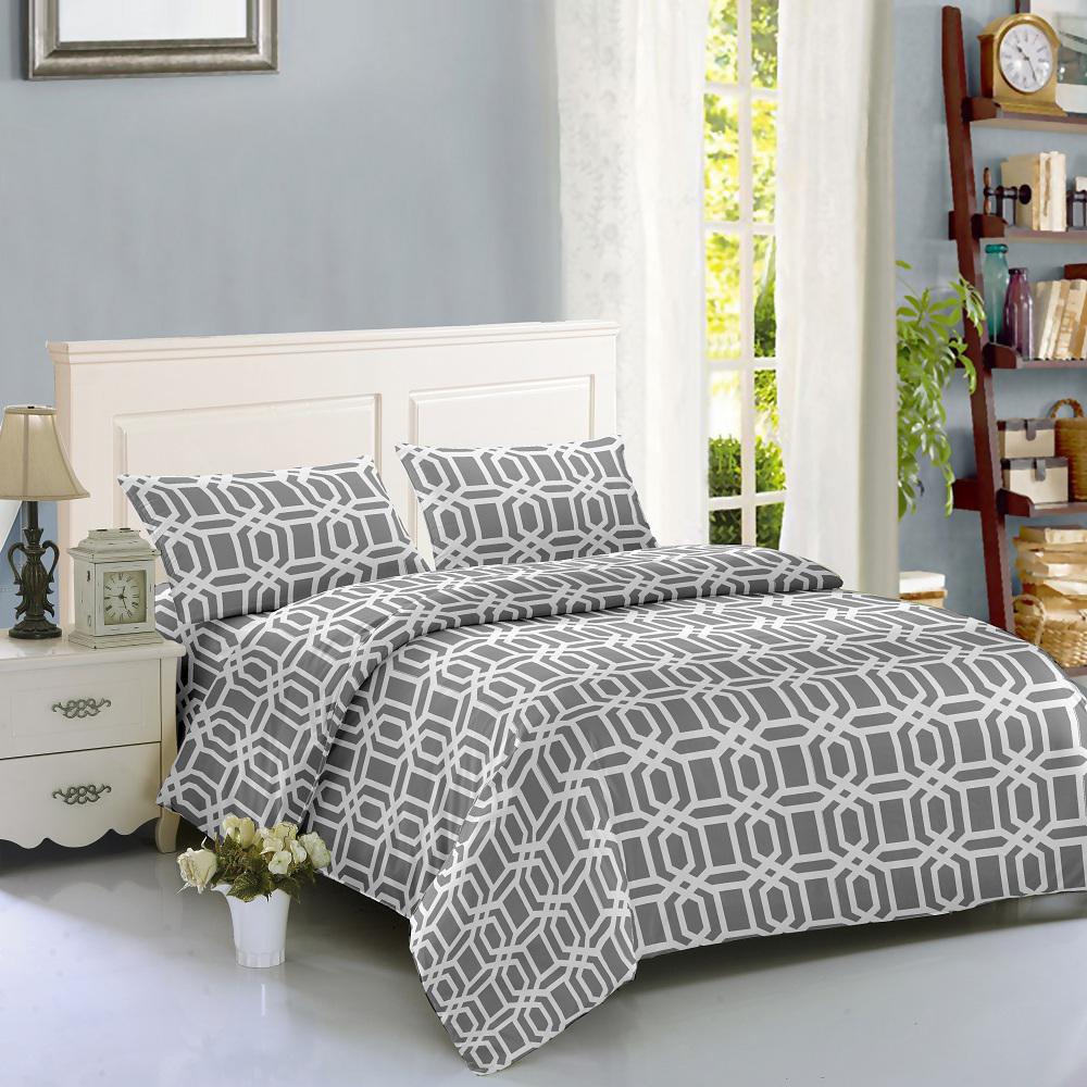 Комплект постільної білизни Soho двоспальний 180х220 см Geometria Grey (UG-WY23-293-1-3)