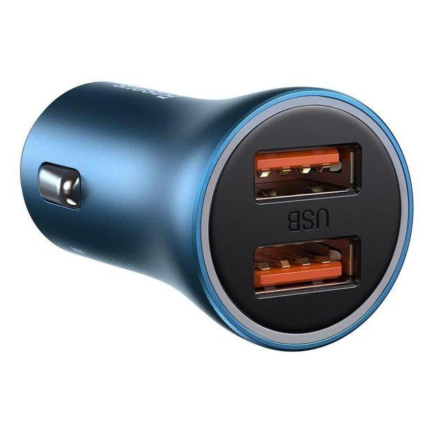 Зарядний пристрій автомобільний Baseus 2USB 40W blue (CCJD-A03)