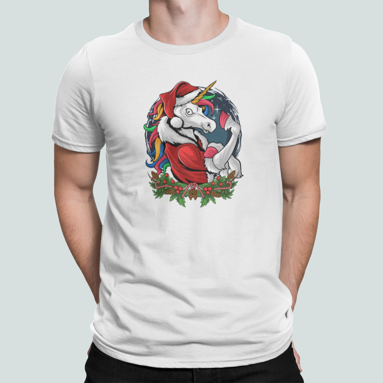 Футболка мужская новогодняя Stedman с принтом Единорог Санта Рождество XXL Белый (НГ108-11) Футболка мужская новогодняя Stedman с принтом Единорог Санта Рождество XXL Белый (НГ108-11)