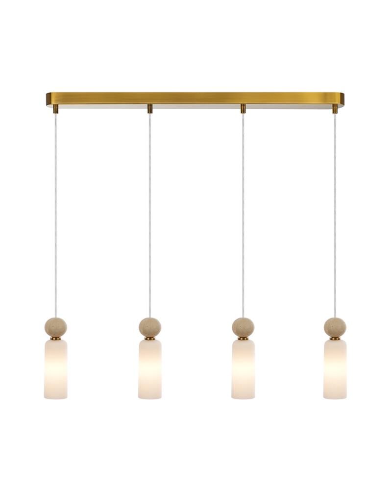 Люстра Italux PND-95331-4-BRSS Santos G9 4x40W IP20 Латунный (27480069)