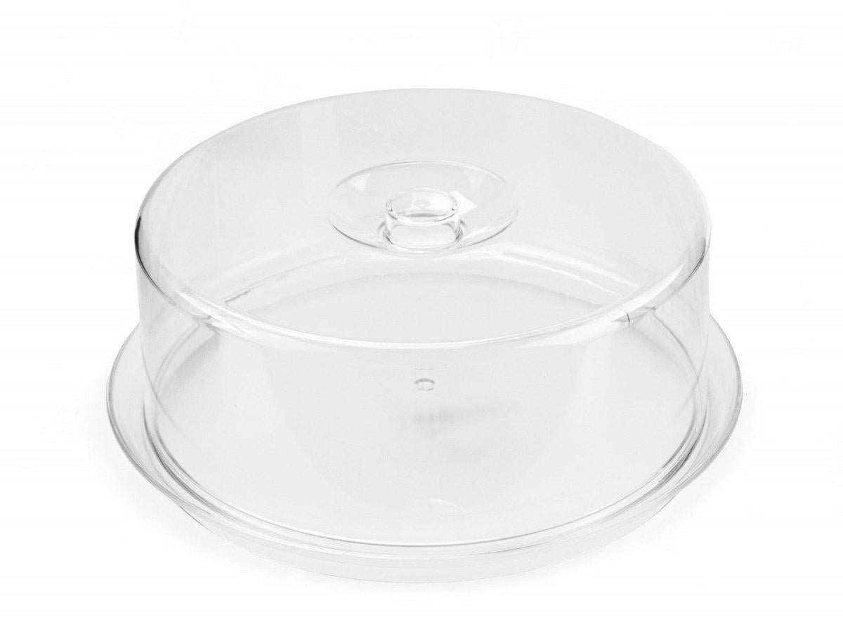 Подставка с крышкой One Chef из полистирола для торта d 34 см h 13 см Прозрачный