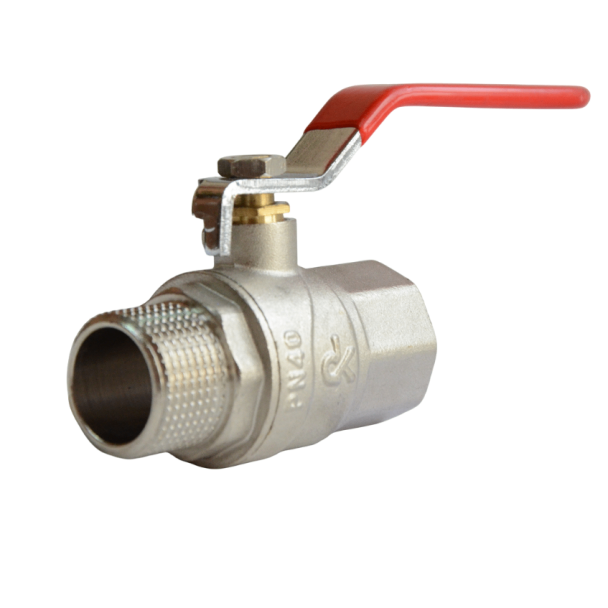 Кран шаровой DK Grand 1 1/4" ВЗ прямой латунь никелированная (DG.102.32)