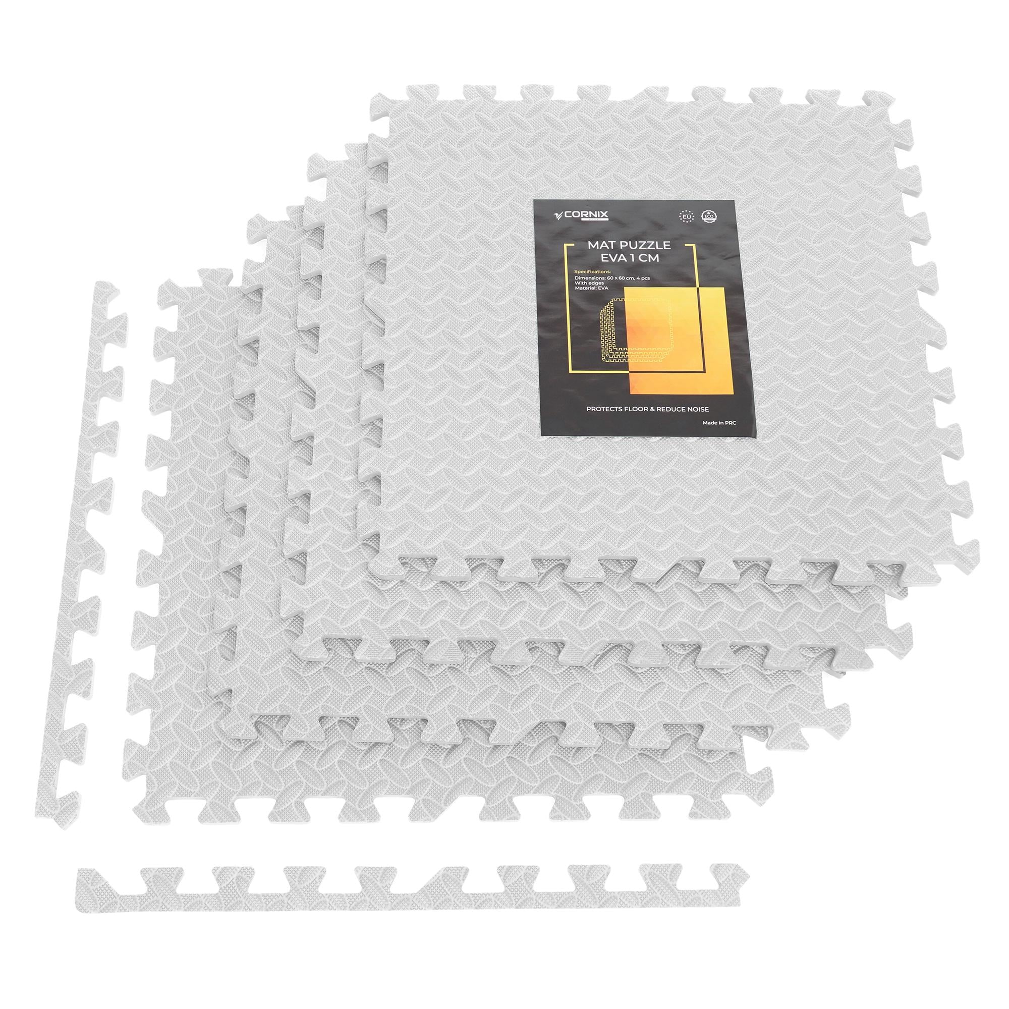 Мат-пазл ласточкин хвост Cornix Mat Puzzle EVA XR-0233 120x120x1 cм White (35743643)