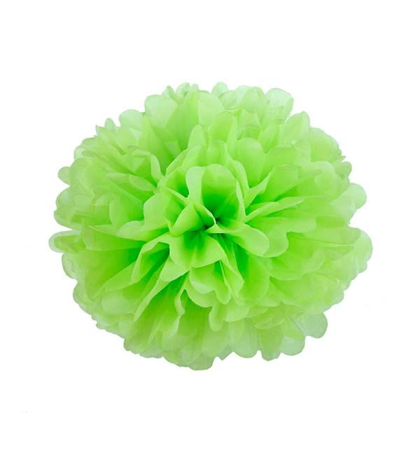 Помпон из бумаги тишью 30 см Салатовый
