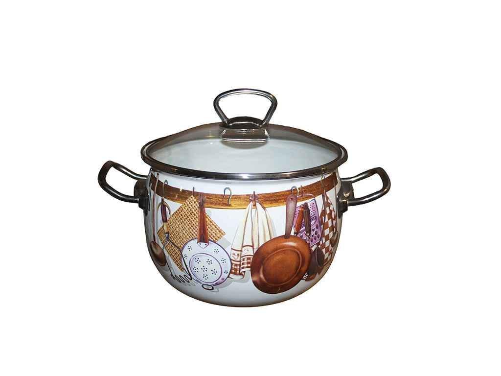 Кастрюля Idilia Повар 3,5 л Белый (I81913)