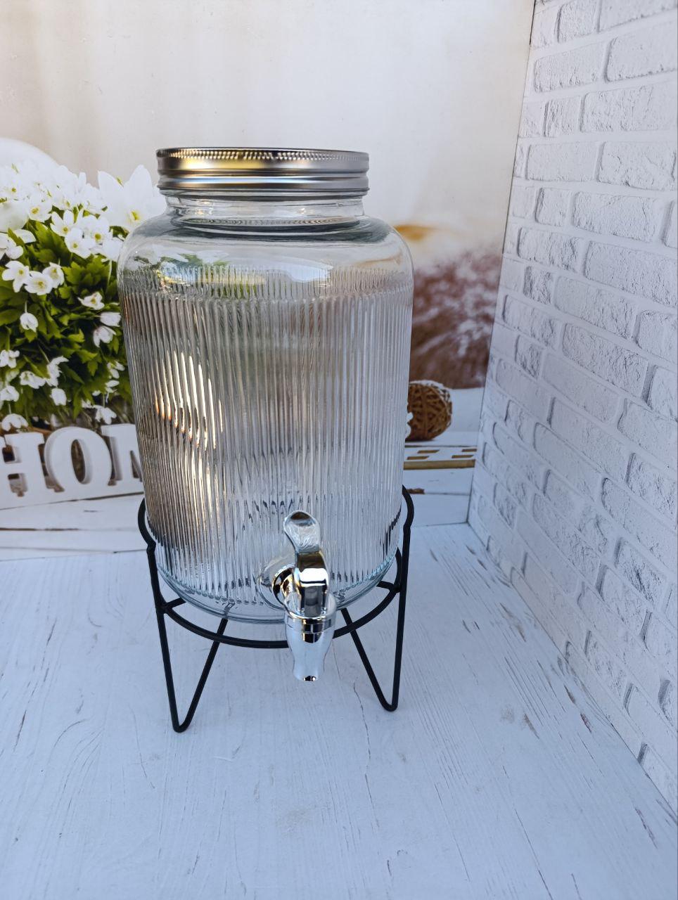 Лимонадник SNT 9036-2 скляний 3.8 л Напівпрозорий (9036-2) Лимонадник SNT 9036-2 скляний 3.8 л Напівпрозорий (9036-2)