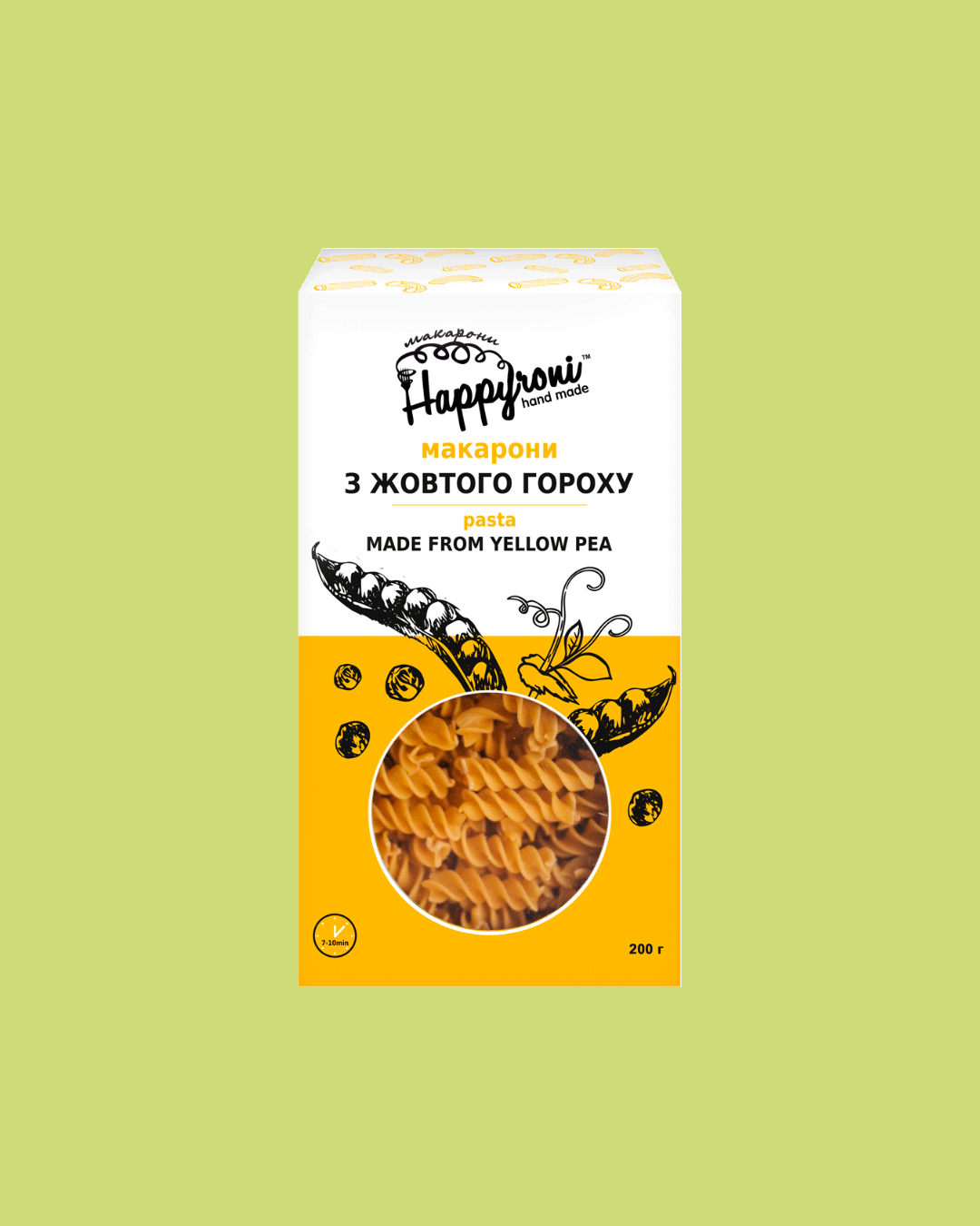 Спиральки из желтого гороха 200 г