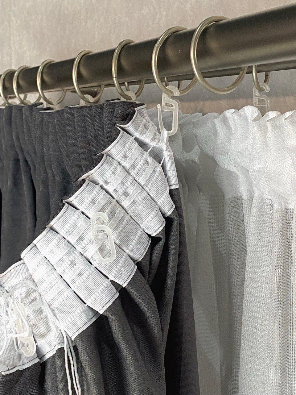 Комплект штор Diamond микровелюр 150х280 см 2 шт. Графитовый - фото 2 Комплект штор Diamond микровелюр 150х280 см 2 шт. Графитовый - фото 2