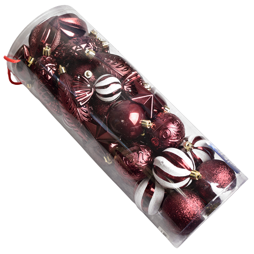 Новогодние игрушки для елки Stenson R90674 39 шт. (12638898)