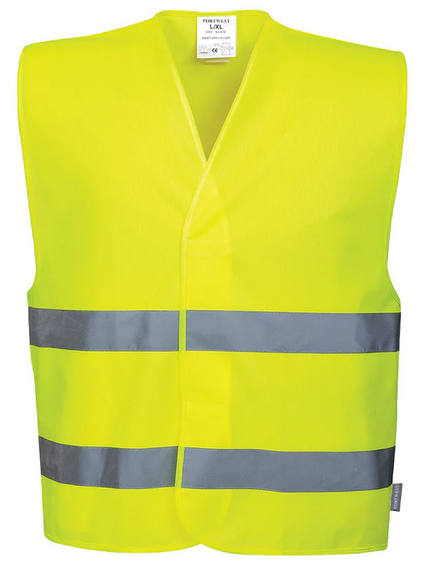 Жилет сигнальный PORTWEST C474 Hi Vis 2 Band Vest S/M Желтый (C474YERS/M)