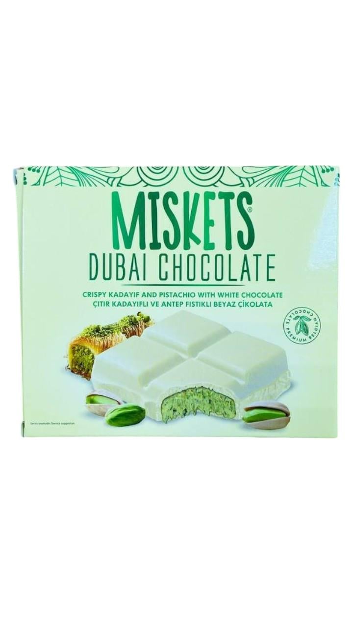 Шоколад білий Miskets Dubai з фісташкою і кадаїфі 100 г (26481841)