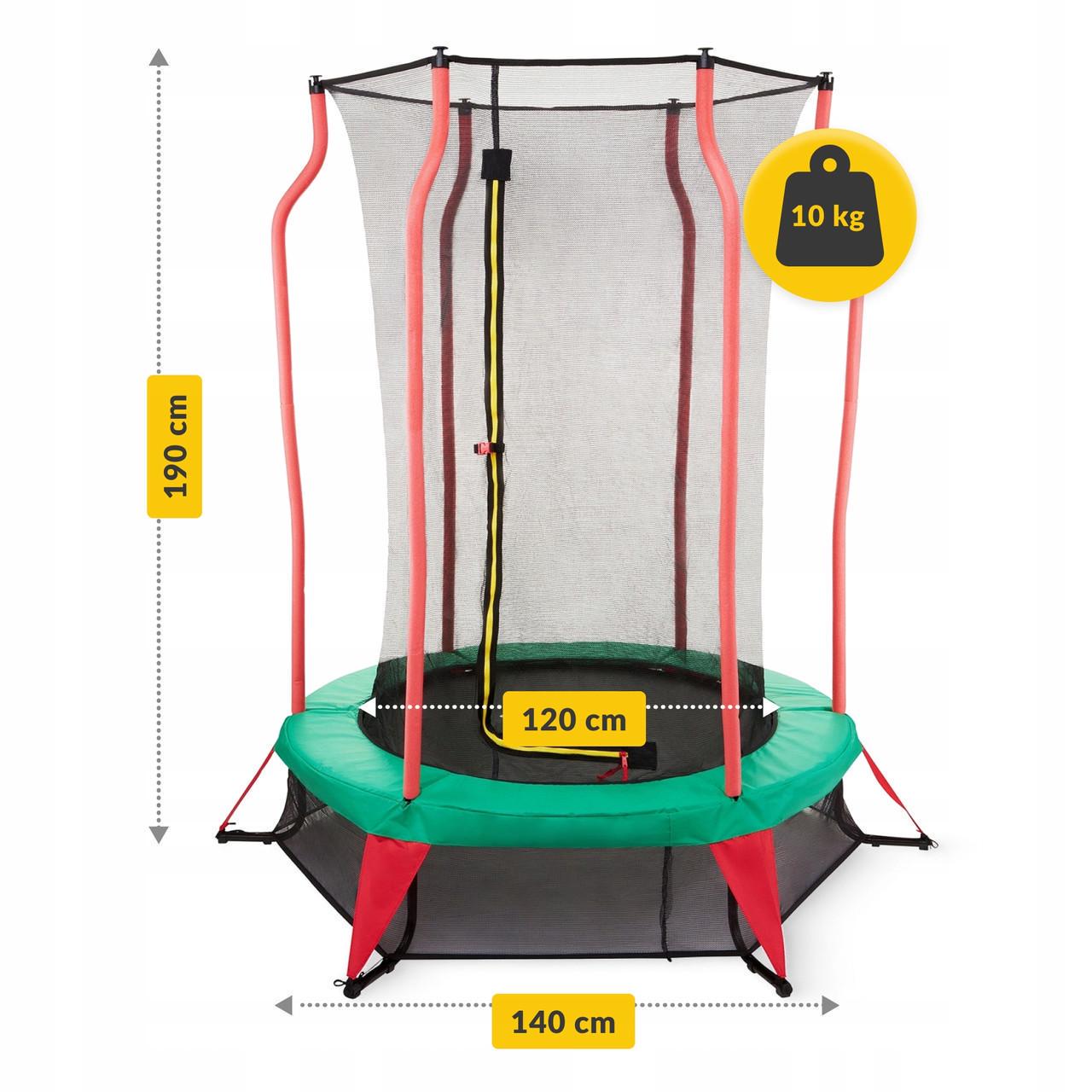 Батут детский для дома 4FIZJO Kids 140 см Green/Red (P-5907739319456) - фото 3 Батут детский для дома 4FIZJO Kids 140 см Green/Red (P-5907739319456) - фото 3