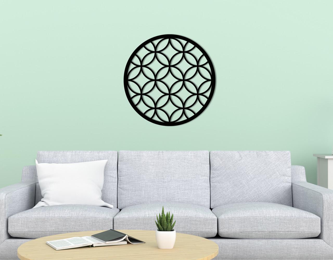 Декоративное панно на стену Upwood Decor Circle-056 46 60х60 см Black (1580523273)