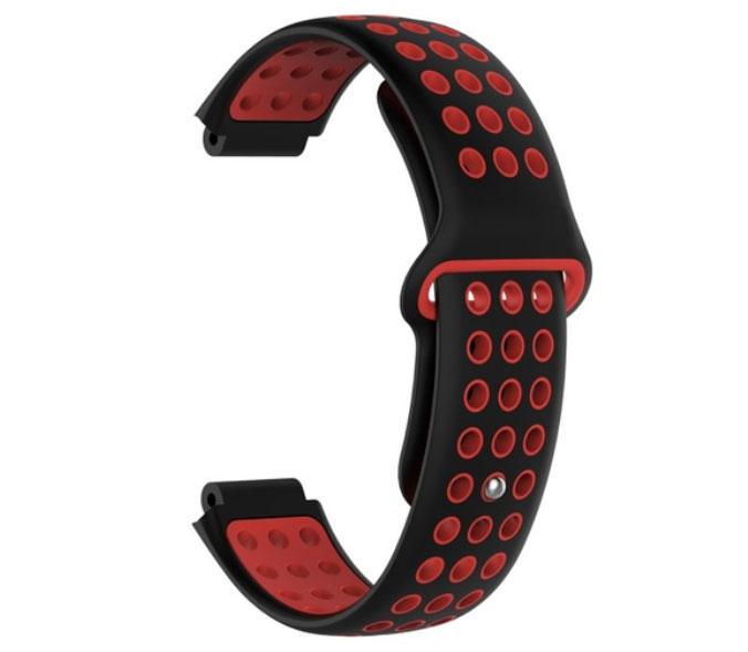 Спортивный ремешок с перфорацией Primo для часов Garmin Forerunner/Approach Black/Red (823797687)