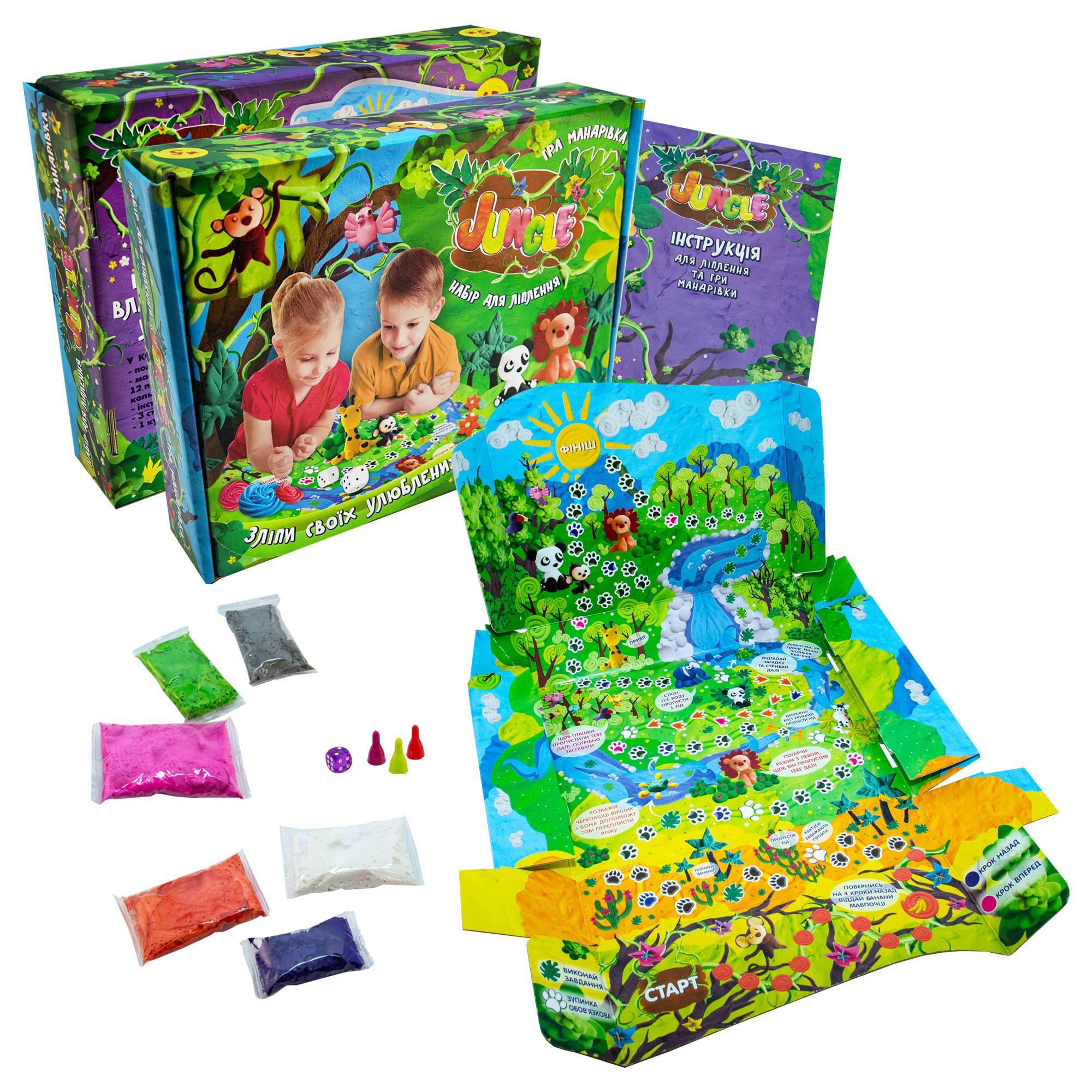 Набір маси для ліплення Strateg Jungle українською мовою (71409) - фото 3 Набір маси для ліплення Strateg Jungle українською мовою (71409) - фото 3