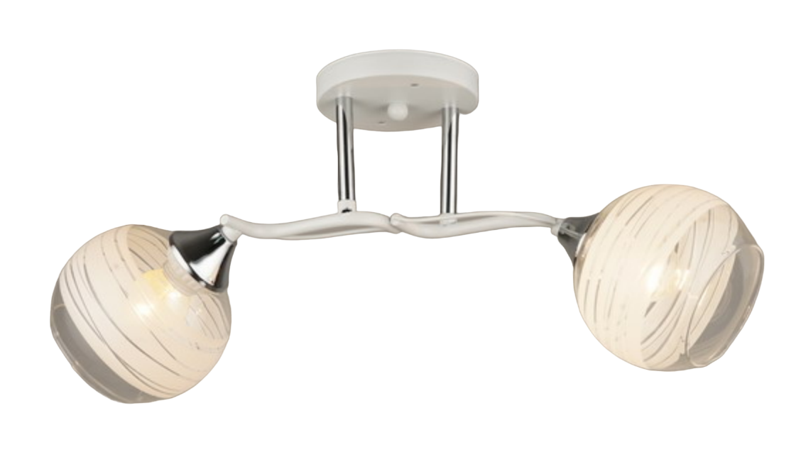 Люстра декоративная Valeso V W3046/2 на 2 плафона White/Chrome
