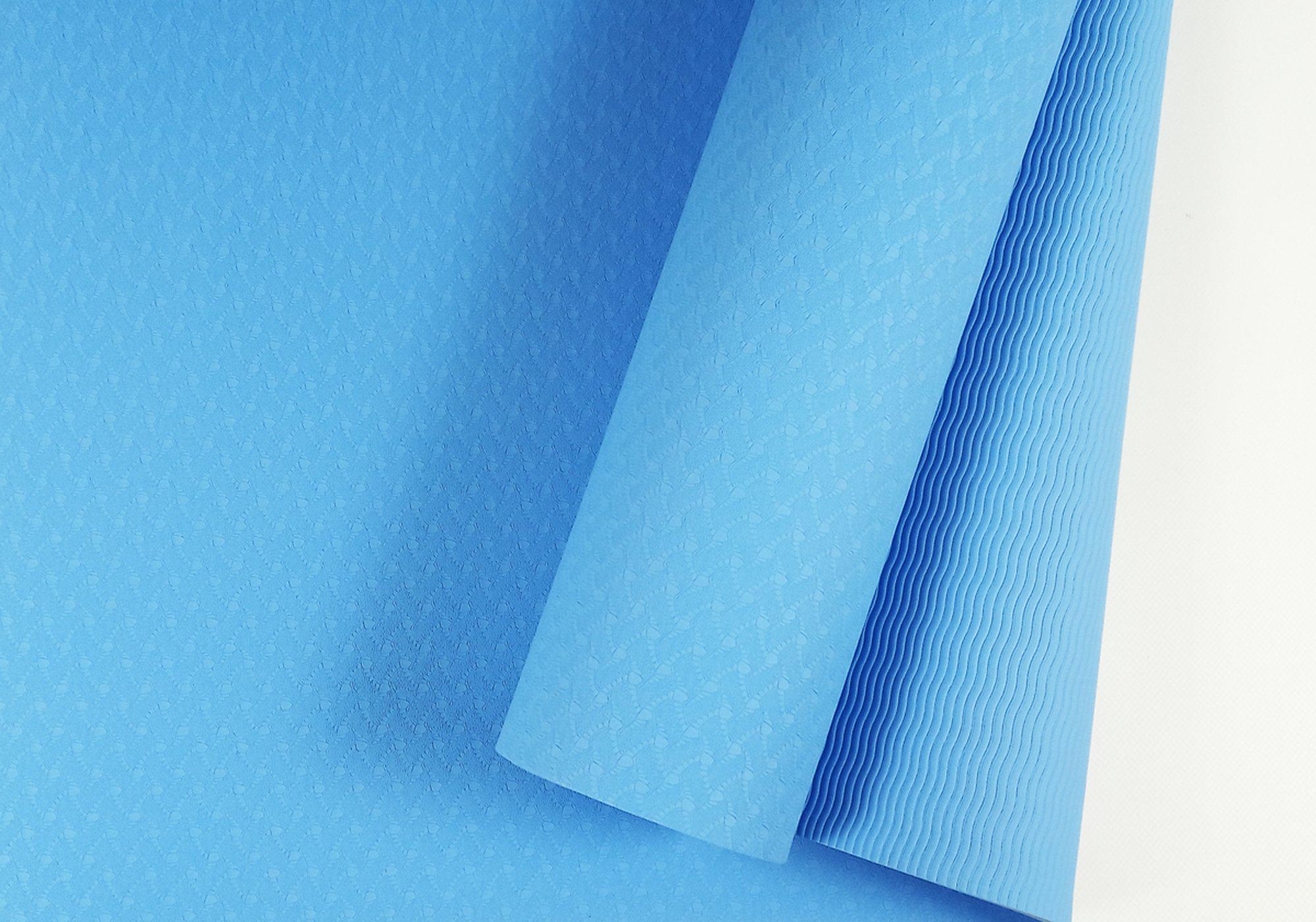 Килимок для йоги TPE EasyFit ECO-Friendly 6 мм одношаровий Блакитний - фото 3 Килимок для йоги TPE EasyFit ECO-Friendly 6 мм одношаровий Блакитний - фото 3