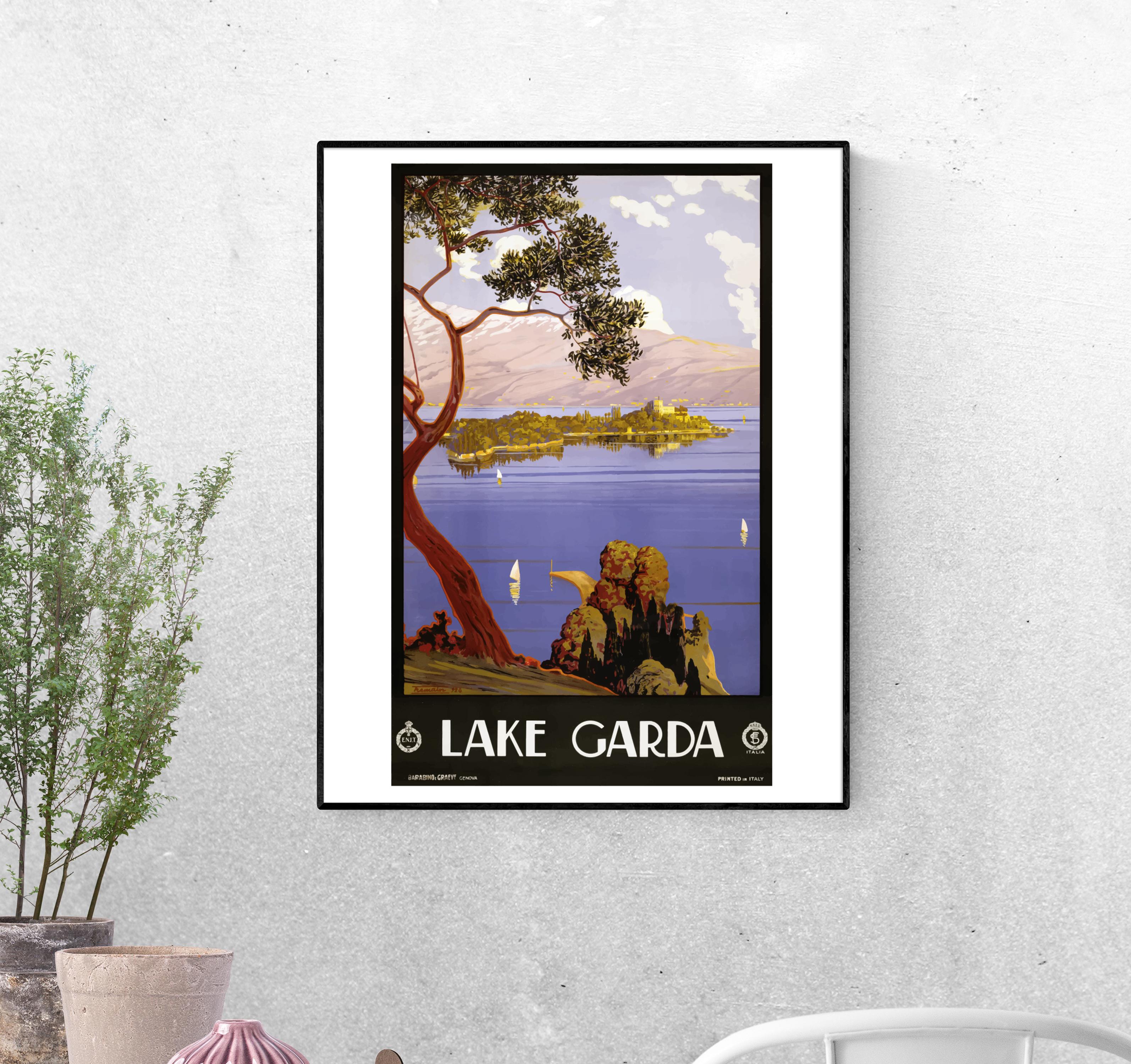 Тревел-постер Италия Озеро Гарда формат А-2
