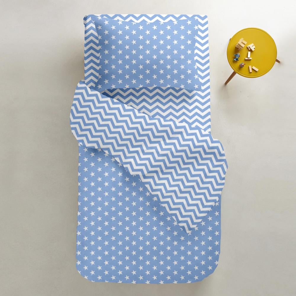 Набір простирадл Cosas White Zigzag Light Blue 155х240 см 2 шт. (4822052057278) - фото 4