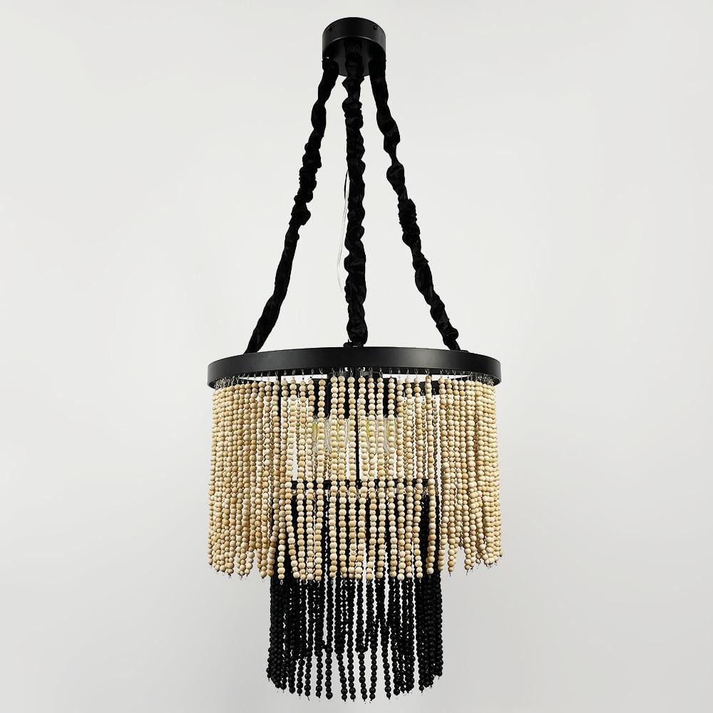 Люстра подвесная Деревянные бусины Ø 50 см (MJ 197-500)