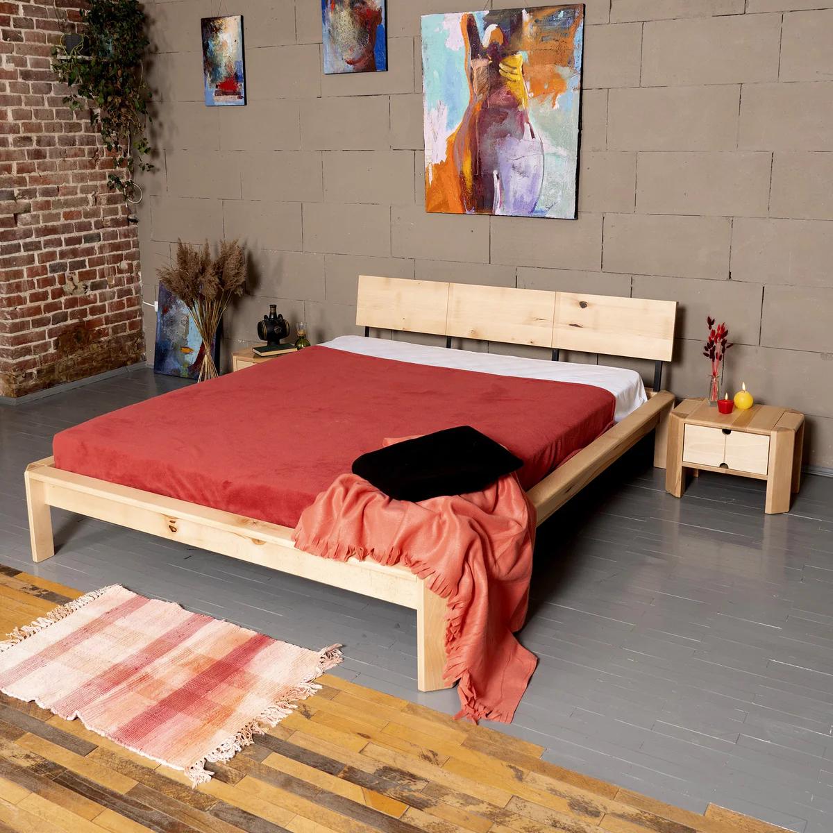 ᐉ Кровать двуспальная Woodman Loft из массива дерева без матраса ...