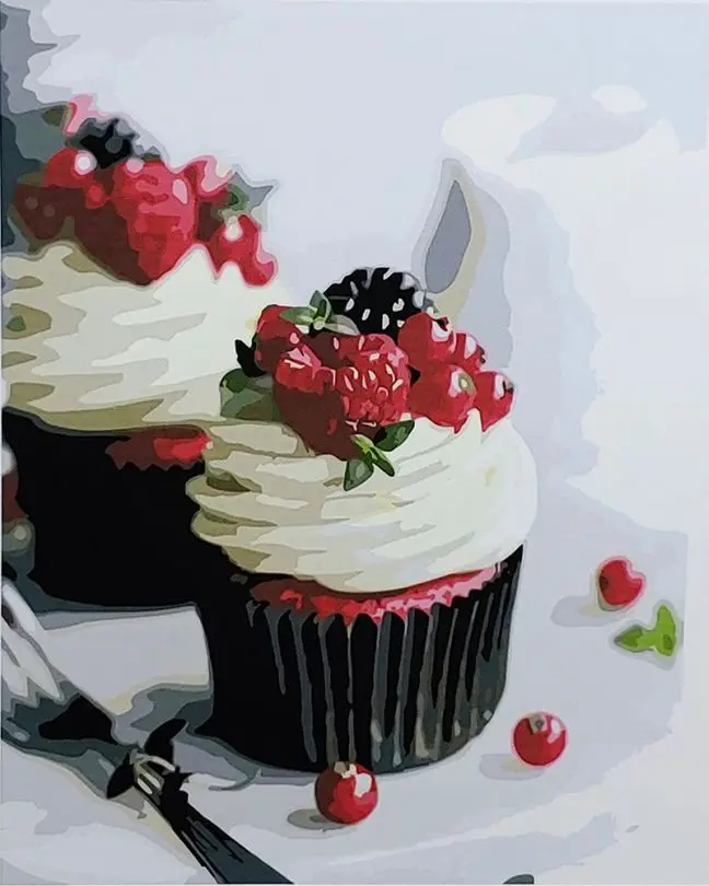 Картина по номерам Strateg Кексик на завтрак 40x50 см (SR-B-SY6843)