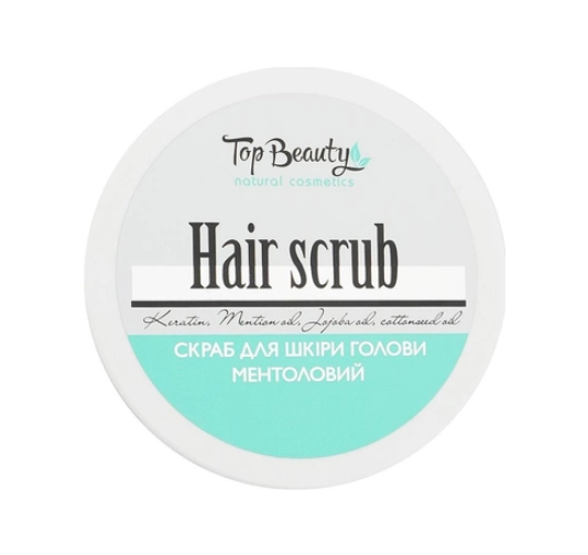 Скраб пілінг для шкіри голови Top Beauty Hair Scrub Ментоловий 250 мл (4820169184467)