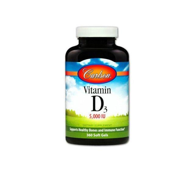 Витамин D Carlson Labs Vitamin D3 5,000 IU 125 mcg 360 Soft Gels