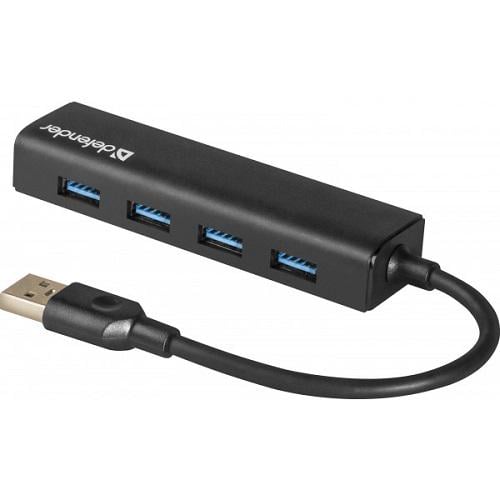Концентратор Quadro Express USB 4хUSB Black (83204) - фото 2
