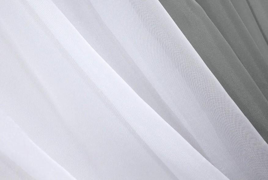 Шторки на кухню шифон/органза 280х170 см Серый/Белый (00к 59-369) - фото 4 Шторки на кухню шифон/органза 280х170 см Серый/Белый (00к 59-369) - фото 4