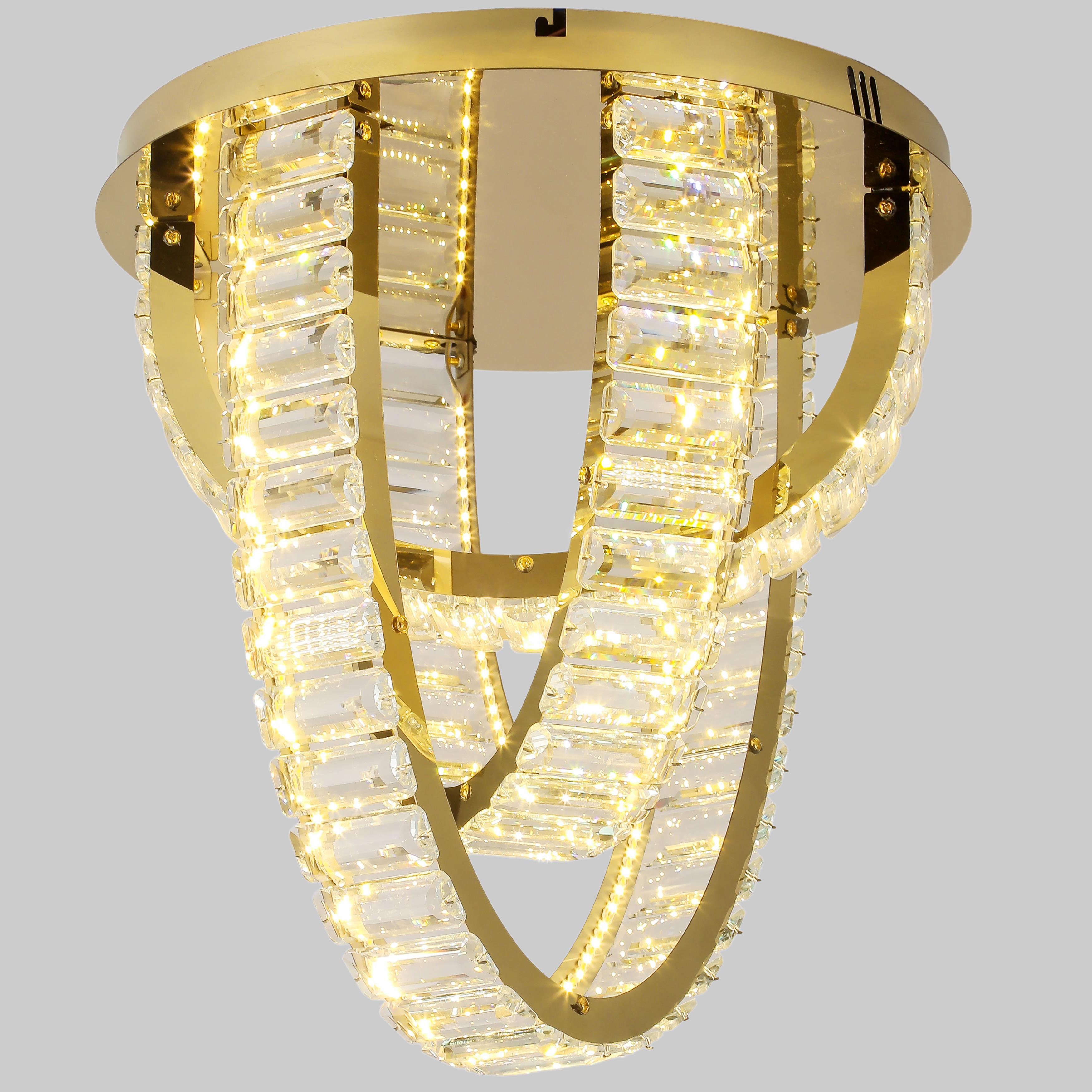 Люстра CRYSTAL арт-деко Золотой (90-L1051 (400))