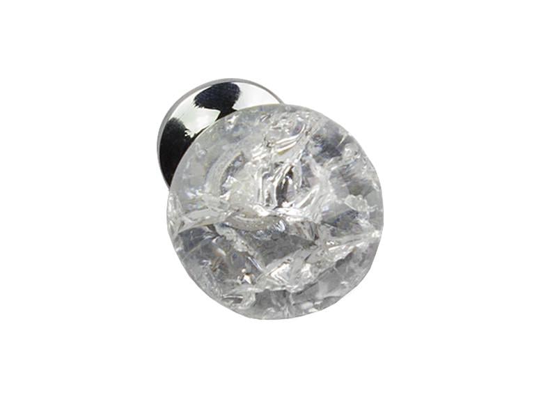 Меблева ручка кнопка GTV Crystal C d 30 мм Хром/Кристал