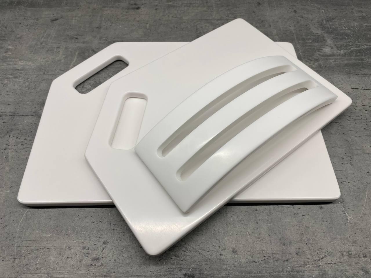 Набор кухонных досок Pure White из искусственного акрилового камня 2 шт. (23854364) - фото 2 Набор кухонных досок Pure White из искусственного акрилового камня 2 шт. (23854364) - фото 2