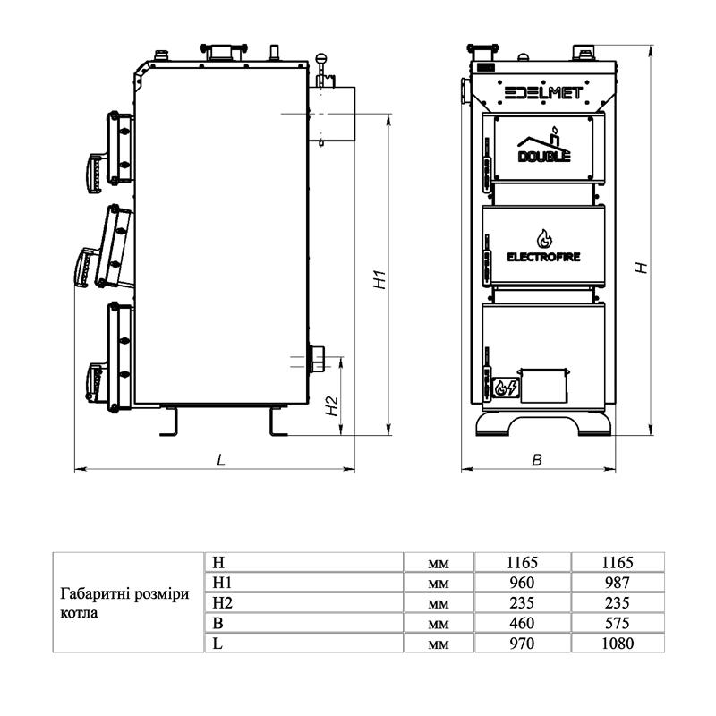 Котел твердопаливний Edelmet Double 26-30 кВт (67497) - фото 3