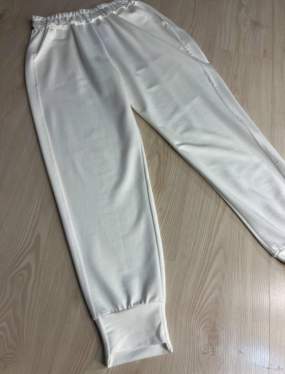 Брюки женские LSK 5539 джогеры на манжете с карманами M Белый (27082975) - фото 7 Брюки женские LSK 5539 джогеры на манжете с карманами M Белый (27082975) - фото 7