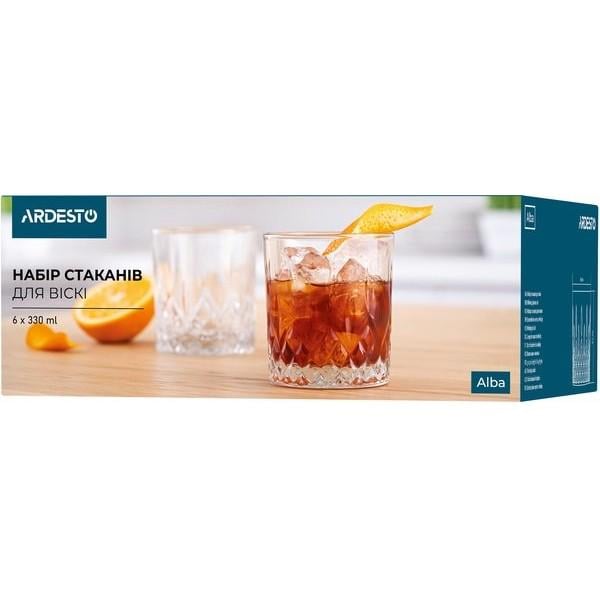 Набір склянок Ardesto Alba (AR2633WA) для віскі, 6х330 мл - фото 2 Набір склянок Ardesto Alba (AR2633WA) для віскі, 6х330 мл - фото 2