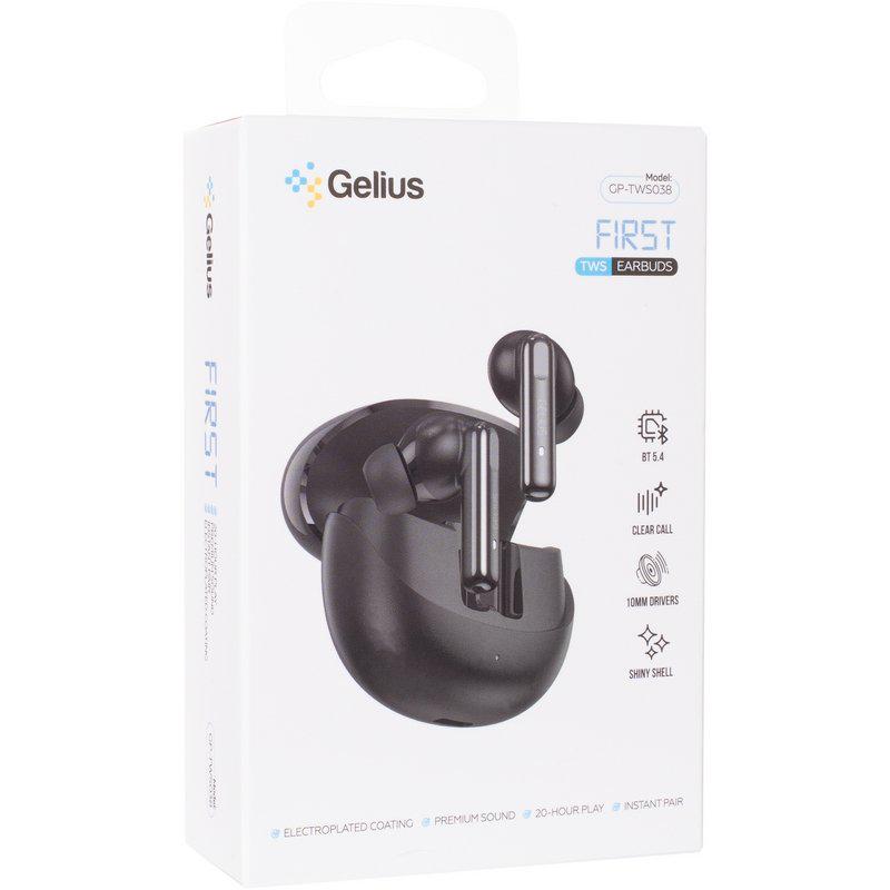 Наушники беспроводные Gelius First GP-TWS038 TWS Black (1014080) - фото 2 Наушники беспроводные Gelius First GP-TWS038 TWS Black (1014080) - фото 2