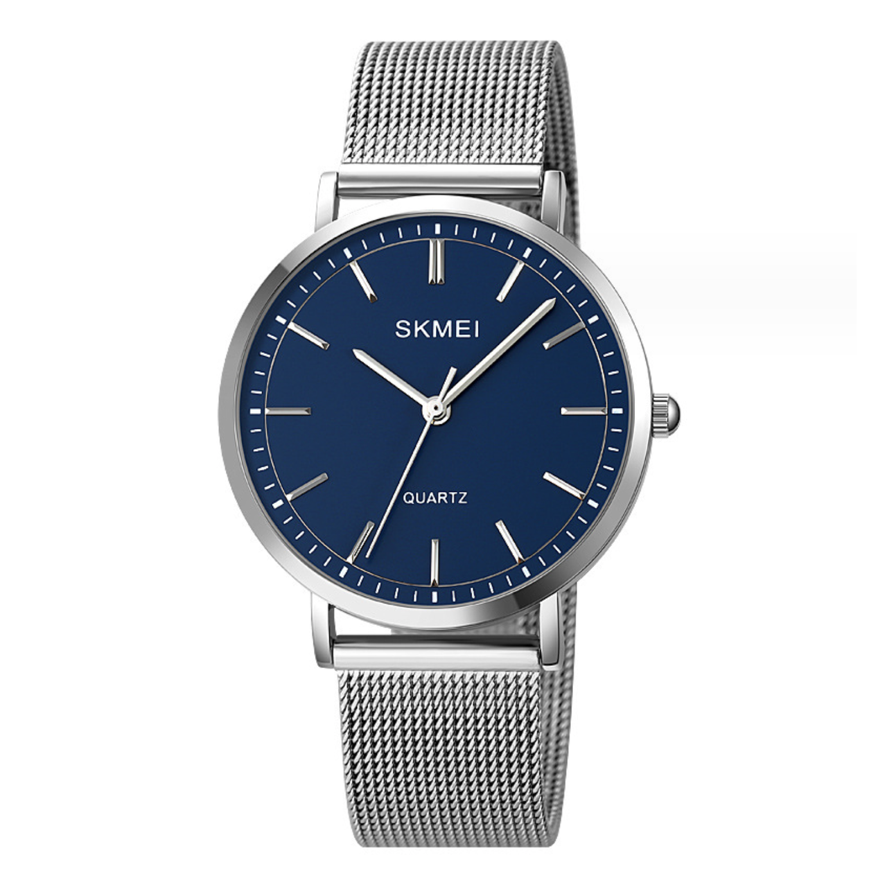 Часы женские металлические Skmei Серебристый/Синий (z057-1)